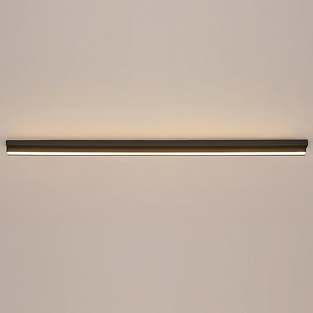 Modern Linear Black LED Flush Mount Ceiling Light Rectangular Strip Lighting Fixture