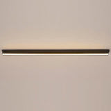 Modern Linear Black LED Flush Mount Ceiling Light Rectangular Strip Lighting Fixture