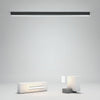 Modern Linear Black LED Flush Mount Ceiling Light Rectangular Strip Lighting Fixture