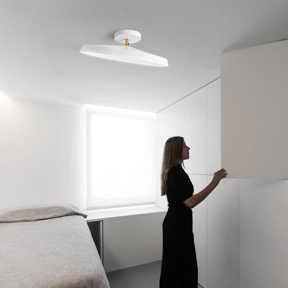 Modern Adjustable Circular LED Nordic Ceiling Light Flush Mount Fixture for Bedroom and Dining Room