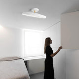 Modern Adjustable Circular LED Nordic Ceiling Light Flush Mount Fixture for Bedroom and Dining Room