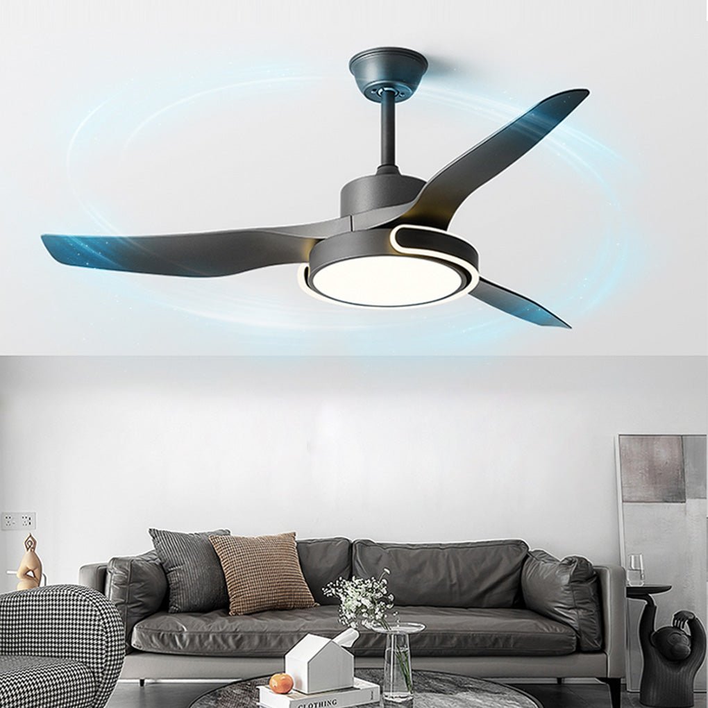 Modern Nordic Reversible Ceiling Fan with LED Light and Variable Frequency Remote Control