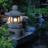 Resin Imitation Stone Tower Landscape Light Waterproof LED Outdoor Garden Path Lamp