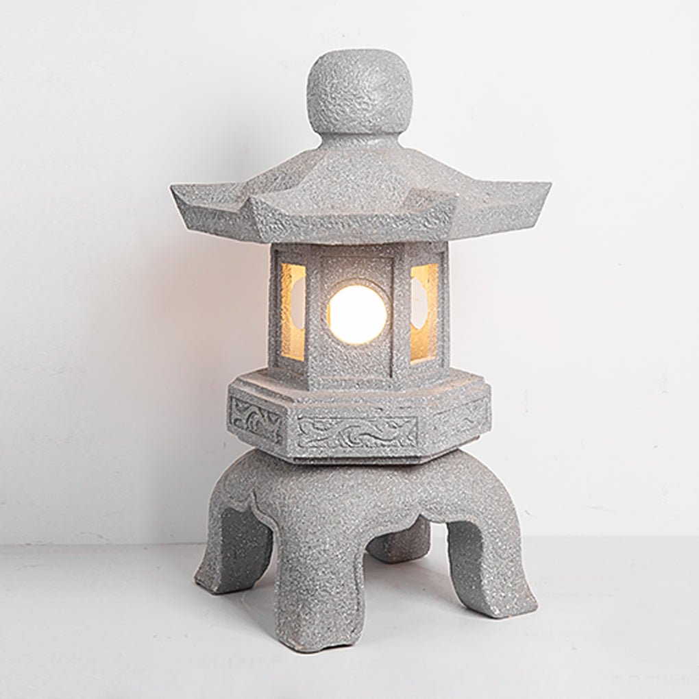 Resin Imitation Stone Tower Landscape Light Waterproof LED Outdoor Garden Path Lamp