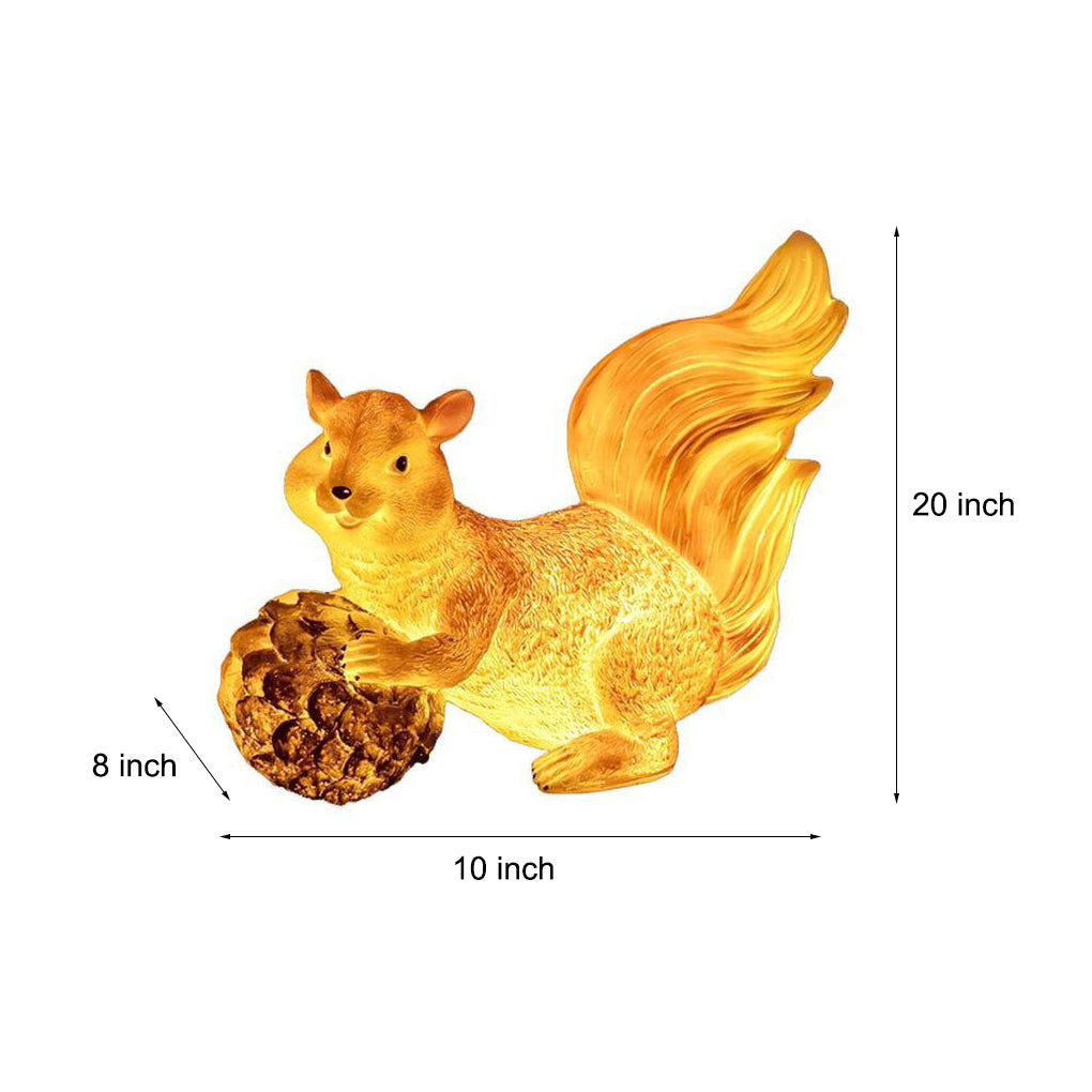 Resin Squirrel Garden Statue LED Path Light Waterproof IP65 Outdoor Landscape Decorative Lighting