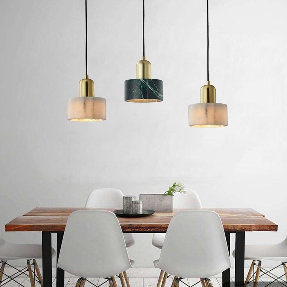 Retro Circular Electroplated Metal LED Pendant Light for Kitchen Island and Dining Room