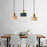 Retro Circular Electroplated Metal LED Pendant Light for Kitchen Island and Dining Room