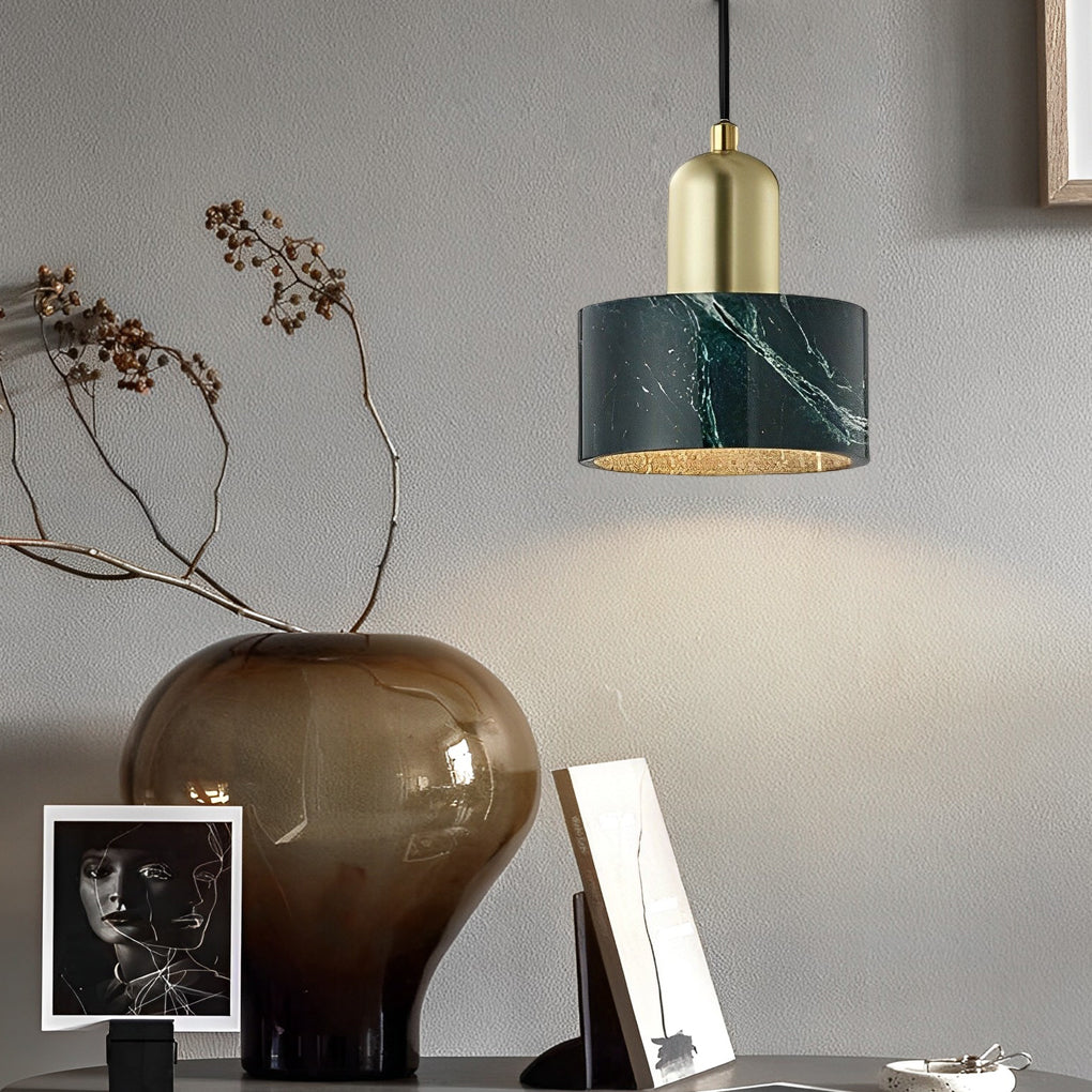 Retro Circular Electroplated Metal LED Pendant Light for Kitchen Island and Dining Room
