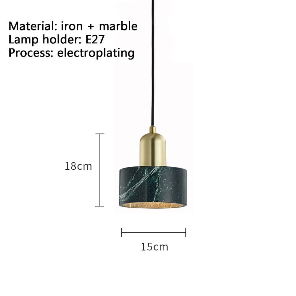 Retro Circular Electroplated Metal LED Pendant Light for Kitchen Island and Dining Room