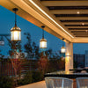 Retro European Style Waterproof Outdoor Wall Sconce and Hanging Pendant Light for Gardens