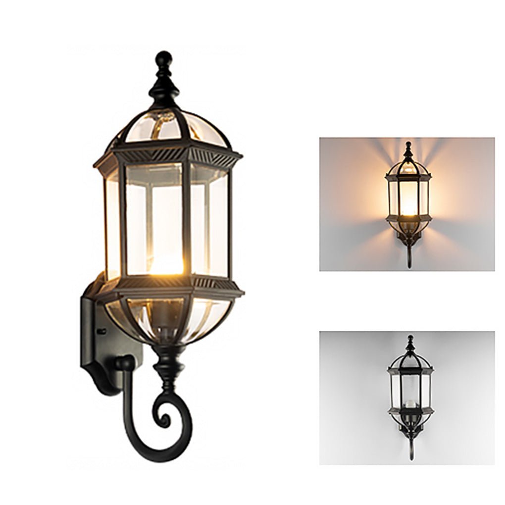 Retro European Style Waterproof Outdoor Wall Sconce and Hanging Pendant Light for Gardens