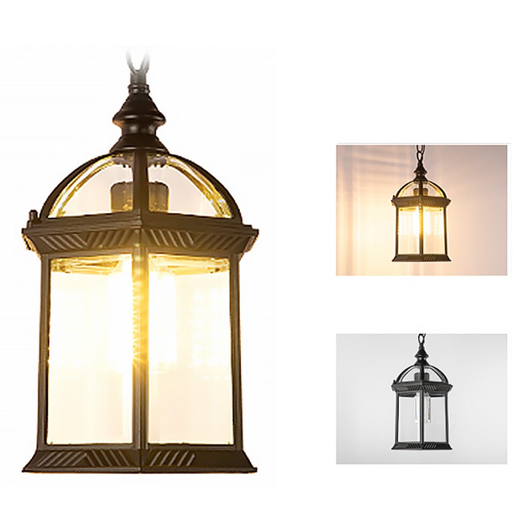 Retro European Style Waterproof Outdoor Wall Sconce and Hanging Pendant Light for Gardens