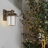 Retro Exterior Wall Lantern Waterproof Aluminum Glass Sconce for Porch Garage Garden Lighting