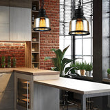 Retro Industrial Brown Glass Bottle Pendant Light Creative Vintage Chandelier Lighting