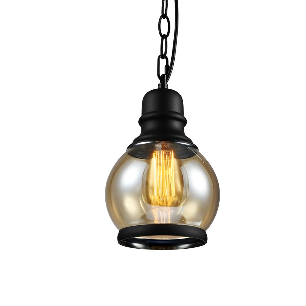 Retro Industrial Brown Glass Bottle Pendant Light Creative Vintage Chandelier Lighting