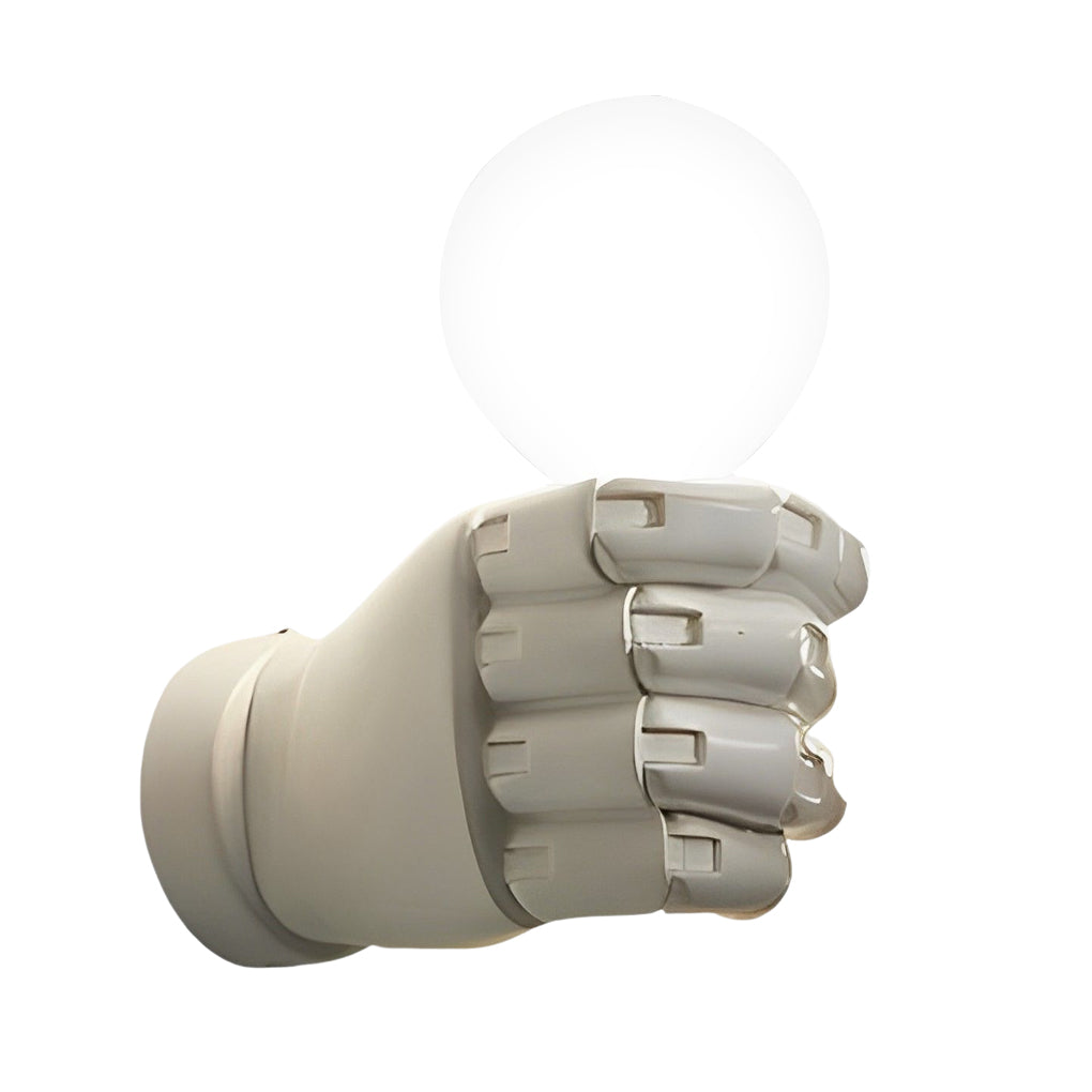 Retro Industrial Fist Hand Wall Sconce Resin Decorative Wall Lamp for Porch Hallway and Stairs