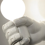 Retro Industrial Fist Hand Wall Sconce Resin Decorative Wall Lamp for Porch Hallway and Stairs