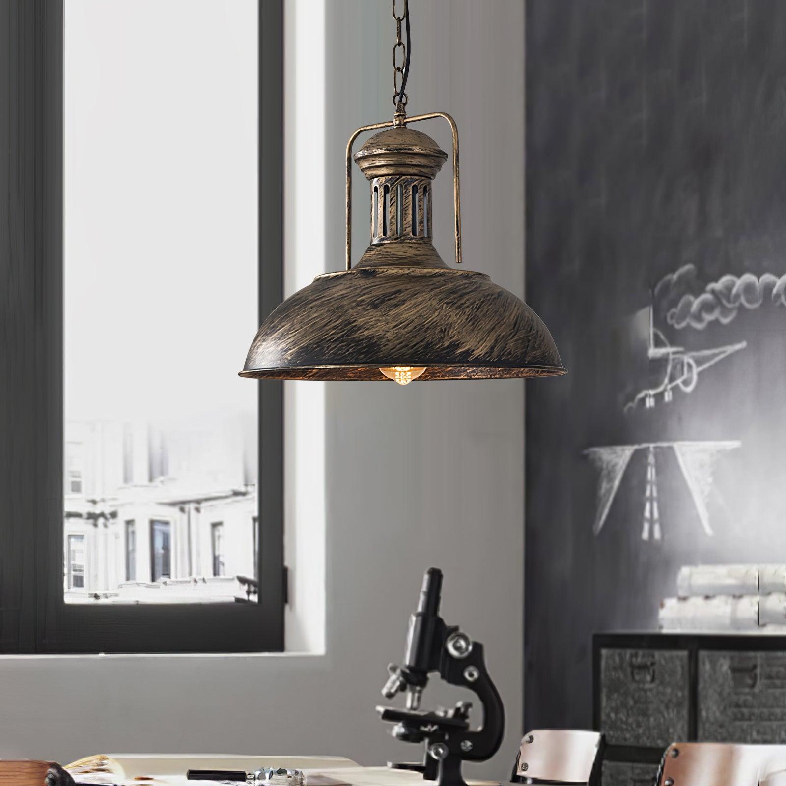 Retro Industrial Metal Ceiling Pendant Light Fixture for Kitchen Island and Dining Room
