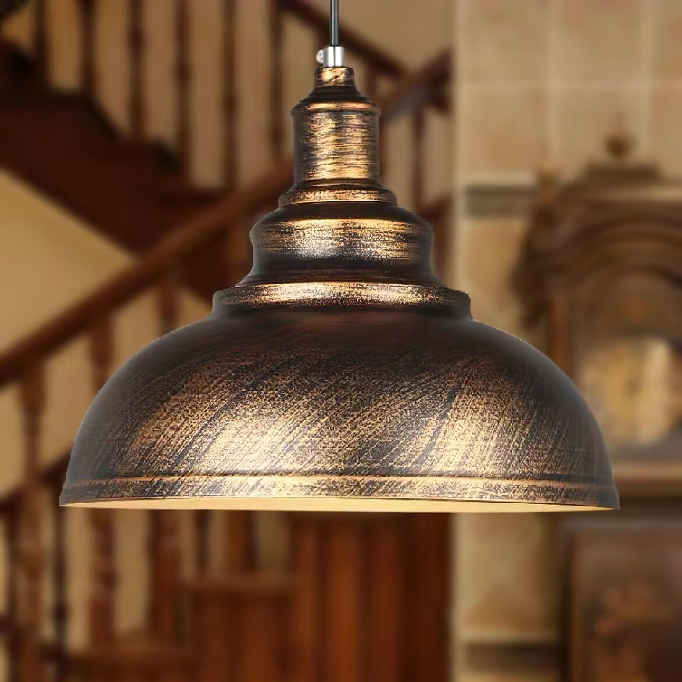 Retro Industrial Metal Ceiling Pendant Light Fixture for Kitchen Island and Dining Room