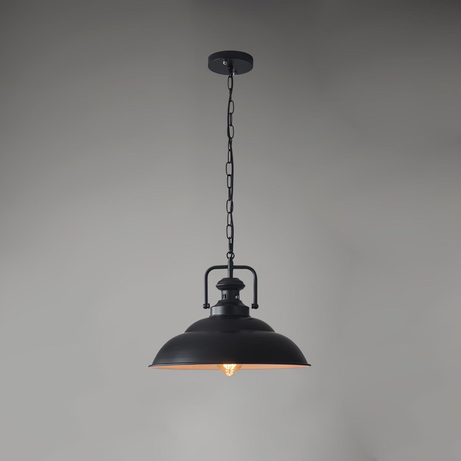 Retro Industrial Metal Ceiling Pendant Light Fixture for Kitchen Island and Dining Room