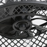 Vintage Industrial Black Iron Ceiling Fan with Remote Control Cage Fandelier for Bedroom and Living Room