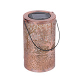 Retro Iron Solar Hanging Lantern with Decorative Tree Pattern Projection for Outdoor Garden