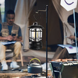 Retro LED Camping Lantern Waterproof Rechargeable Outdoor Hanging Light for Garden and Tents