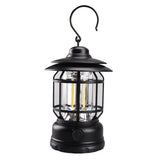 Retro LED Camping Lantern Waterproof Rechargeable Outdoor Hanging Light for Garden and Tents