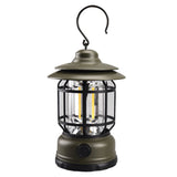 Retro LED Camping Lantern Waterproof Rechargeable Outdoor Hanging Light for Garden and Tents