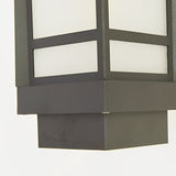 Retro Matte Black Outdoor Wall Sconce LED Waterproof Glass Lantern for Garden and Patio