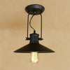 Retro Metal Coastal Pendant Light Fixture with Large Dynamic LED Bulb Country Style Hanging Lamp