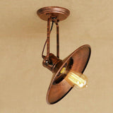 Retro Metal Coastal Pendant Light Fixture with Large Dynamic LED Bulb Country Style Hanging Lamp