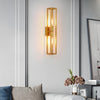Retro Metal Frame Glass Wall Sconce Light with Dual E27 Sockets for Indoor Hallway Decor