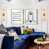 Retro Metal Frame Glass Wall Sconce Light with Dual E27 Sockets for Indoor Hallway Decor