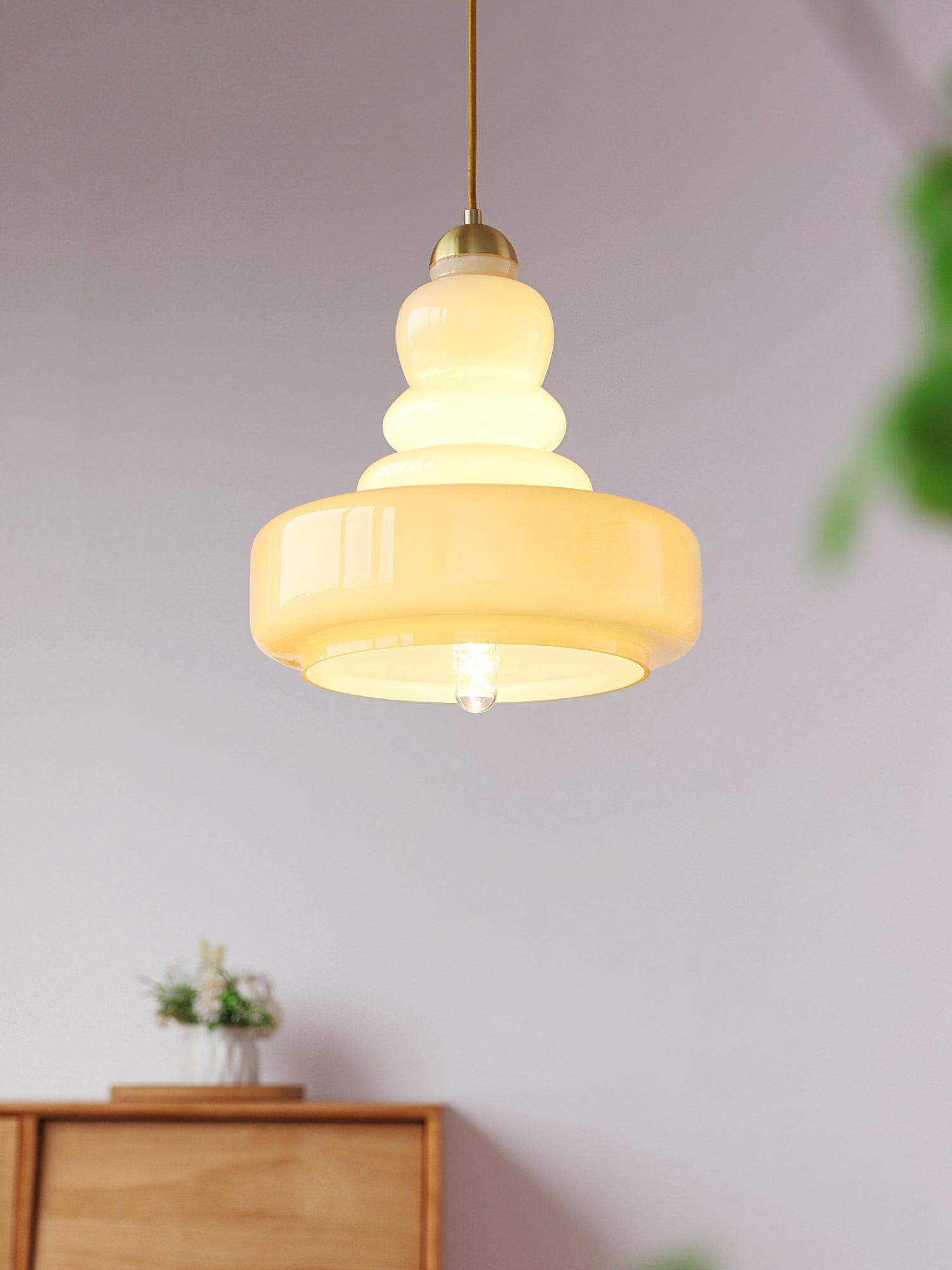 Retro Milk Glass Schoolhouse Pendant Light Vintage Indoor Ceiling Fixture