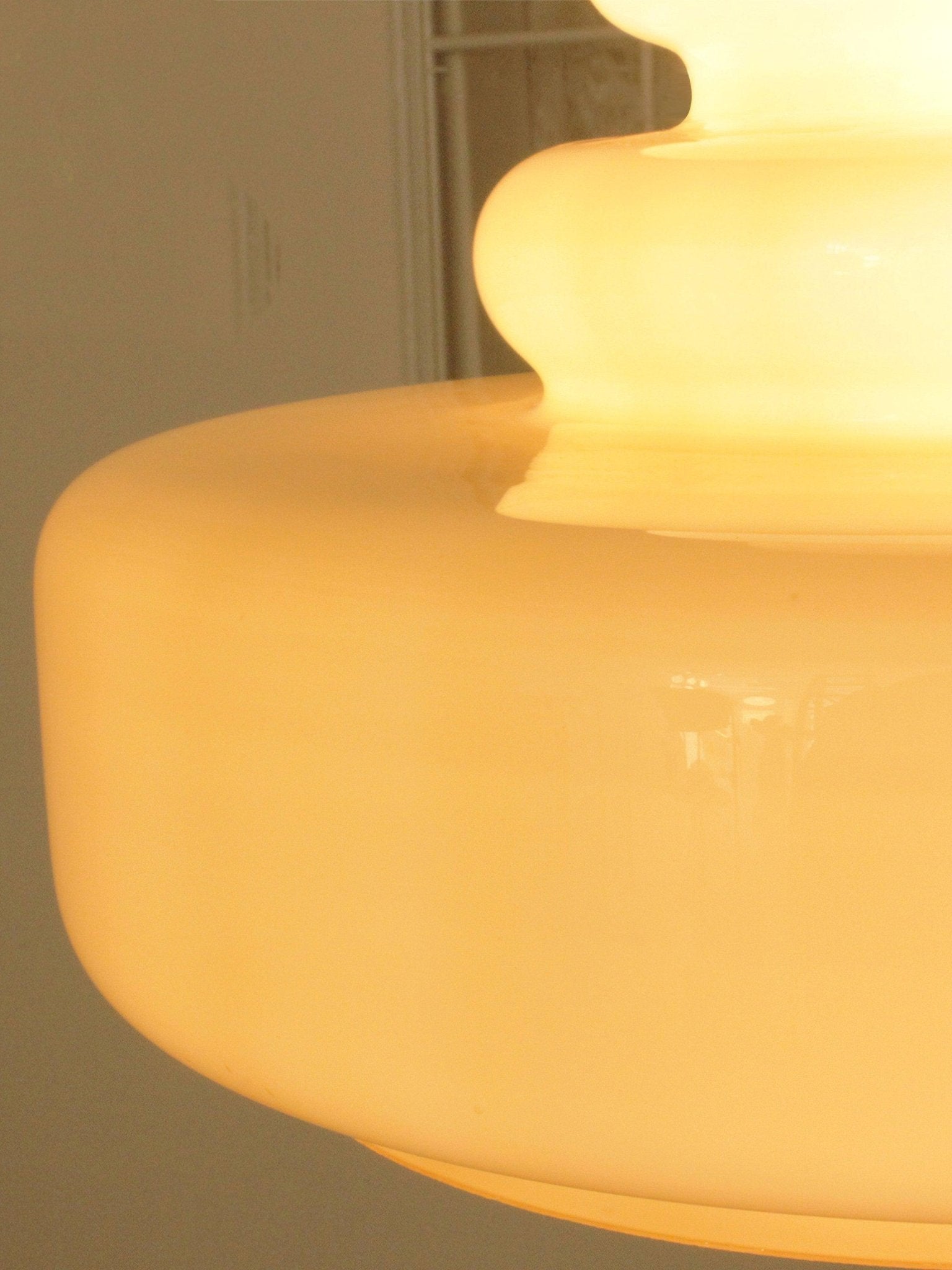 Retro Milk Glass Schoolhouse Pendant Light Vintage Indoor Ceiling Fixture