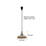 Retro Nordic Round Cream Glass Pendant Light with 3 Step Dimming for Dining Room