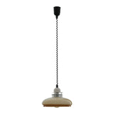 Retro Nordic Round Cream Glass Pendant Light with 3 Step Dimming for Dining Room