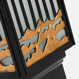 Retro Outdoor Solar Fence Post Lights Waterproof LED Black Die Cast Aluminum Lantern for Garden and Path