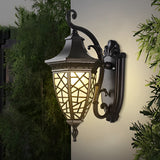 Retro Outdoor Solar Wall Lantern Waterproof Aluminum Exterior Sconce for Garden