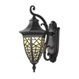 Retro Outdoor Solar Wall Lantern Waterproof Aluminum Exterior Sconce for Garden
