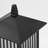 Retro Outdoor Solar Wall Light Waterproof LED Exterior Porch Lantern in Black for Garden