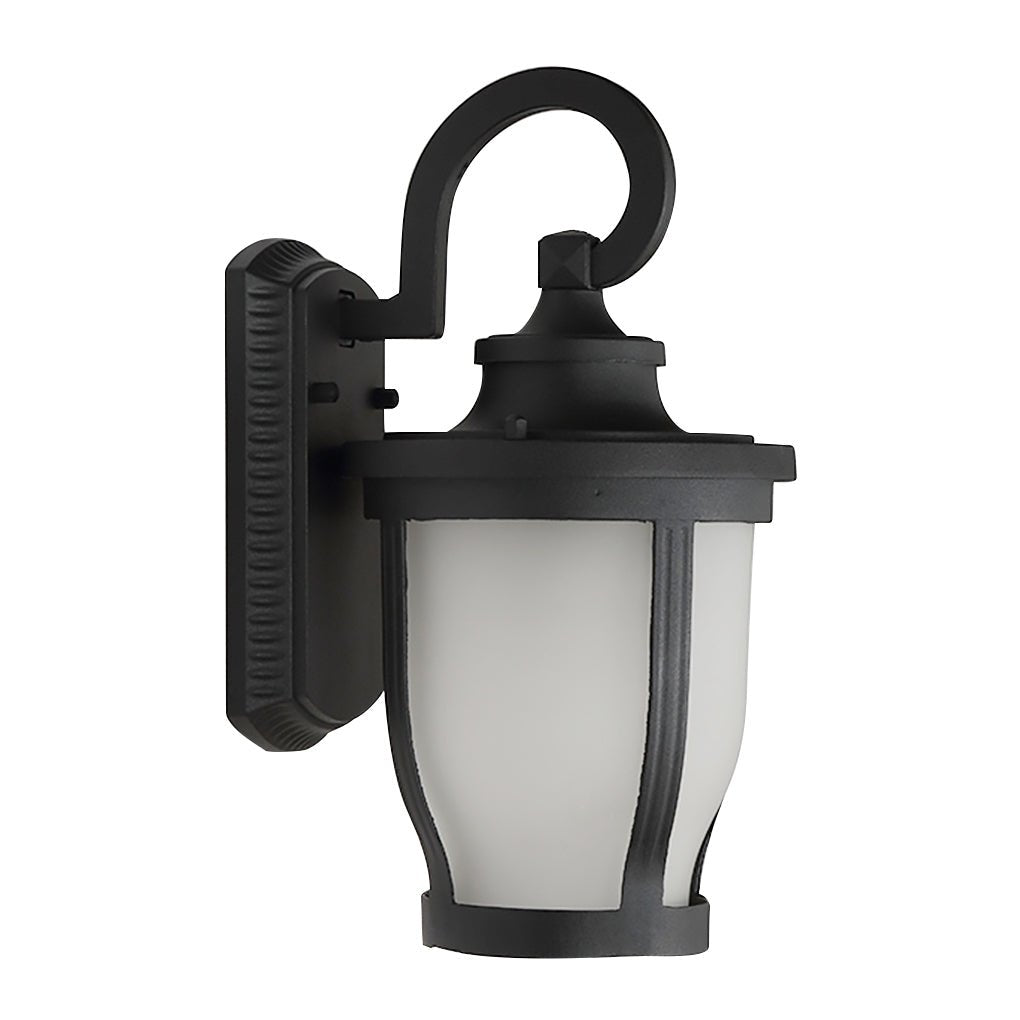 Retro Outdoor Wall Light Waterproof Exterior Sconce with Seeded Glass Shade for Porch Garden