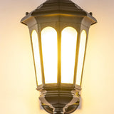 Retro Outdoor Wall Sconce Waterproof Iron Lantern for Balcony Courtyard and Garden Lighting