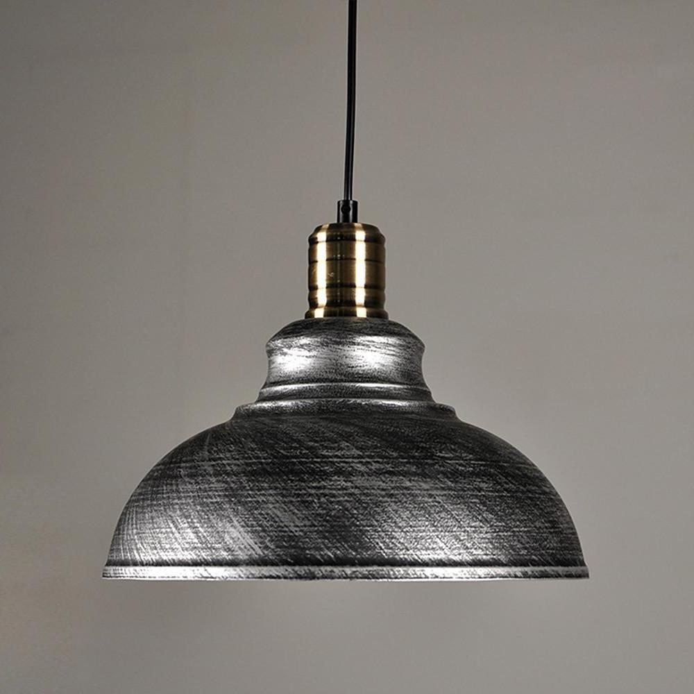 Retro Semi Globe Metal Pendant Light Industrial Hanging Ceiling Lamp for Kitchen Island
