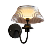 Retro Solar LED Outdoor Wall Sconce Waterproof Black Metal Light with Adjustable Acrylic Shade