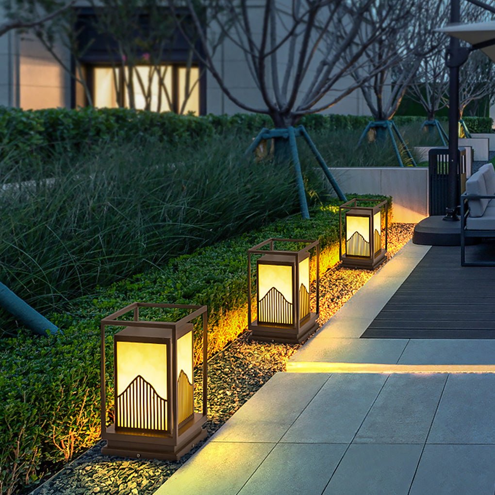 Retro Stainless Steel Outdoor Garden Path Light Waterproof Landscape Lamp for Villa and Courtyard