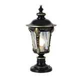 Retro Waterproof Aluminum Solar Fence Post Cap Light Hardwired Dual Use Outdoor Lantern with Remote Control