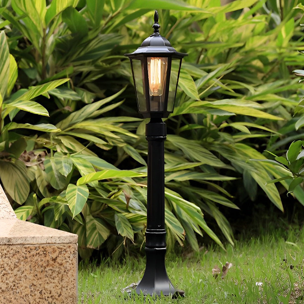 Retro Waterproof Black Outdoor Garden Pathway Light Modern Aluminum Lawn Landscape Lamp