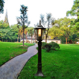 Retro Waterproof Black Outdoor Garden Pathway Light Modern Aluminum Lawn Landscape Lamp